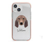 Segugio Italiano Personalised iPhone 13 Mini TPU Impact Case with Pink Edges