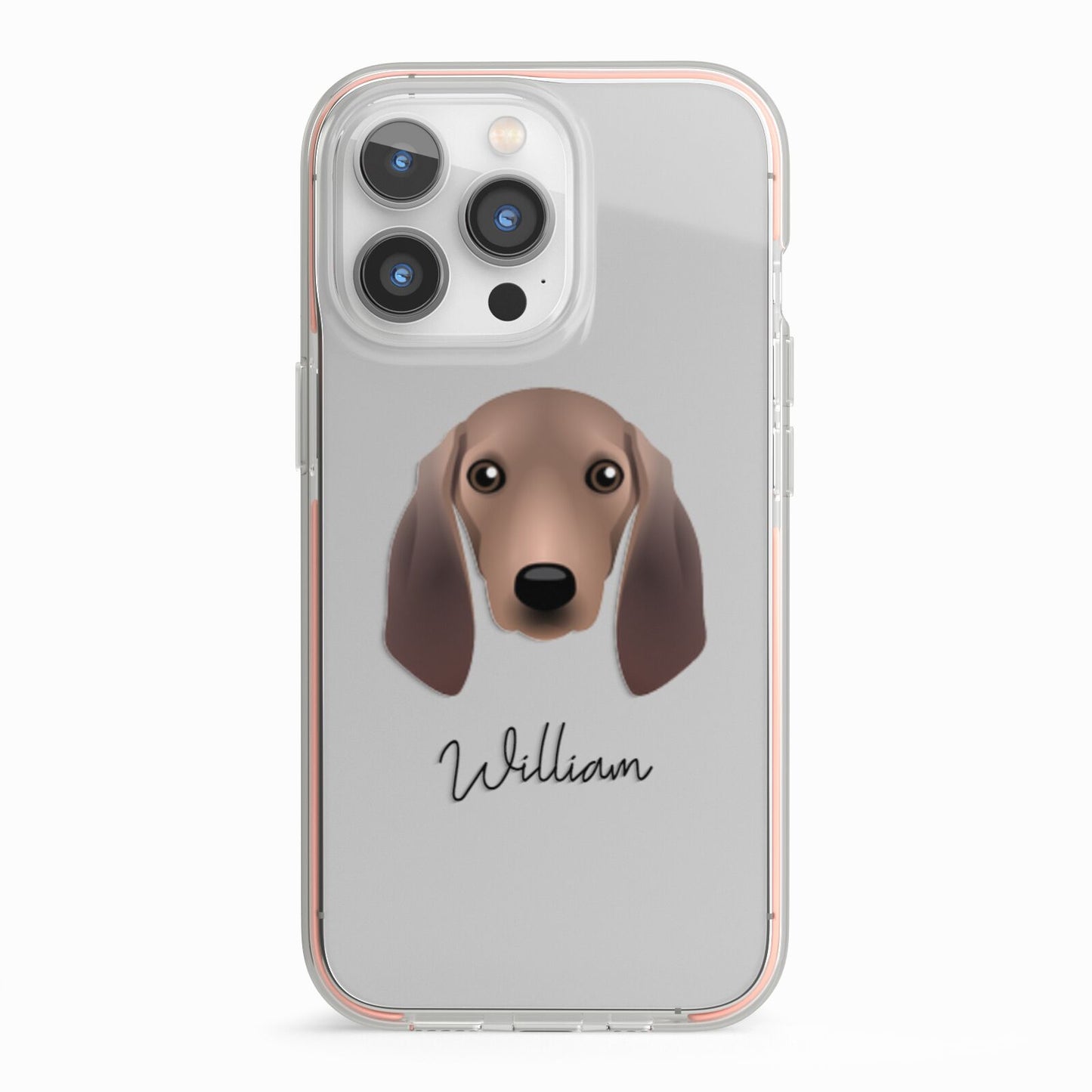 Segugio Italiano Personalised iPhone 13 Pro TPU Impact Case with Pink Edges