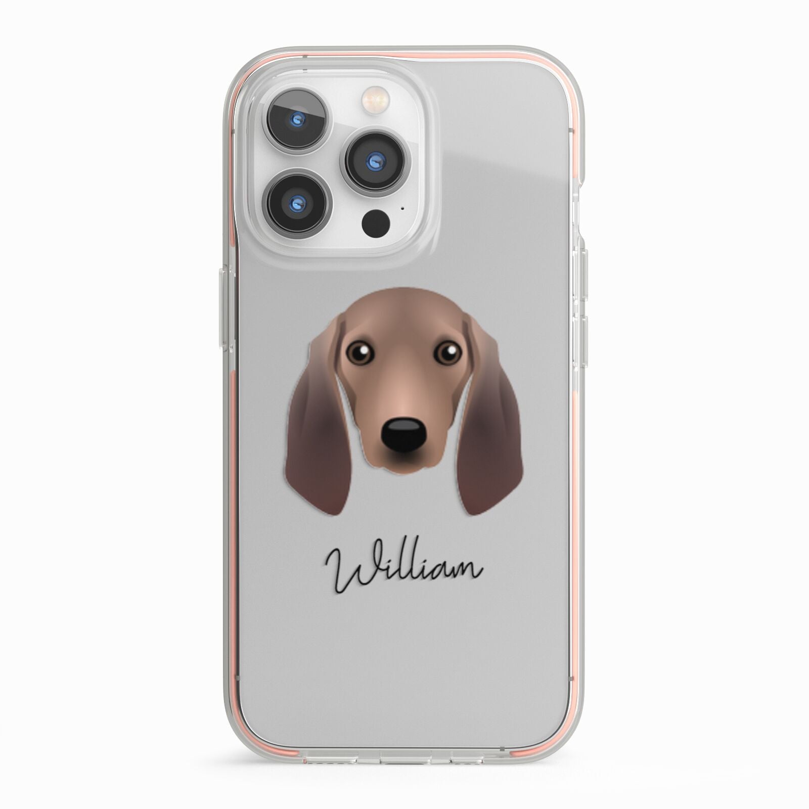 Segugio Italiano Personalised iPhone 13 Pro TPU Impact Case with Pink Edges