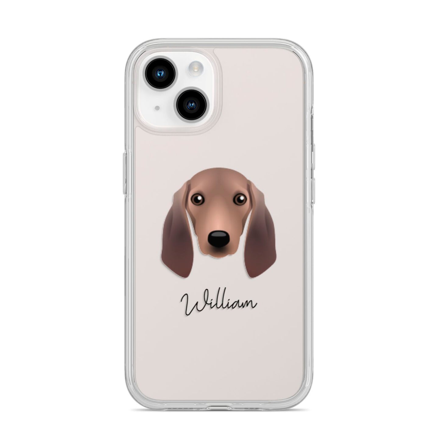 Segugio Italiano Personalised iPhone 14 Clear Tough Case Starlight