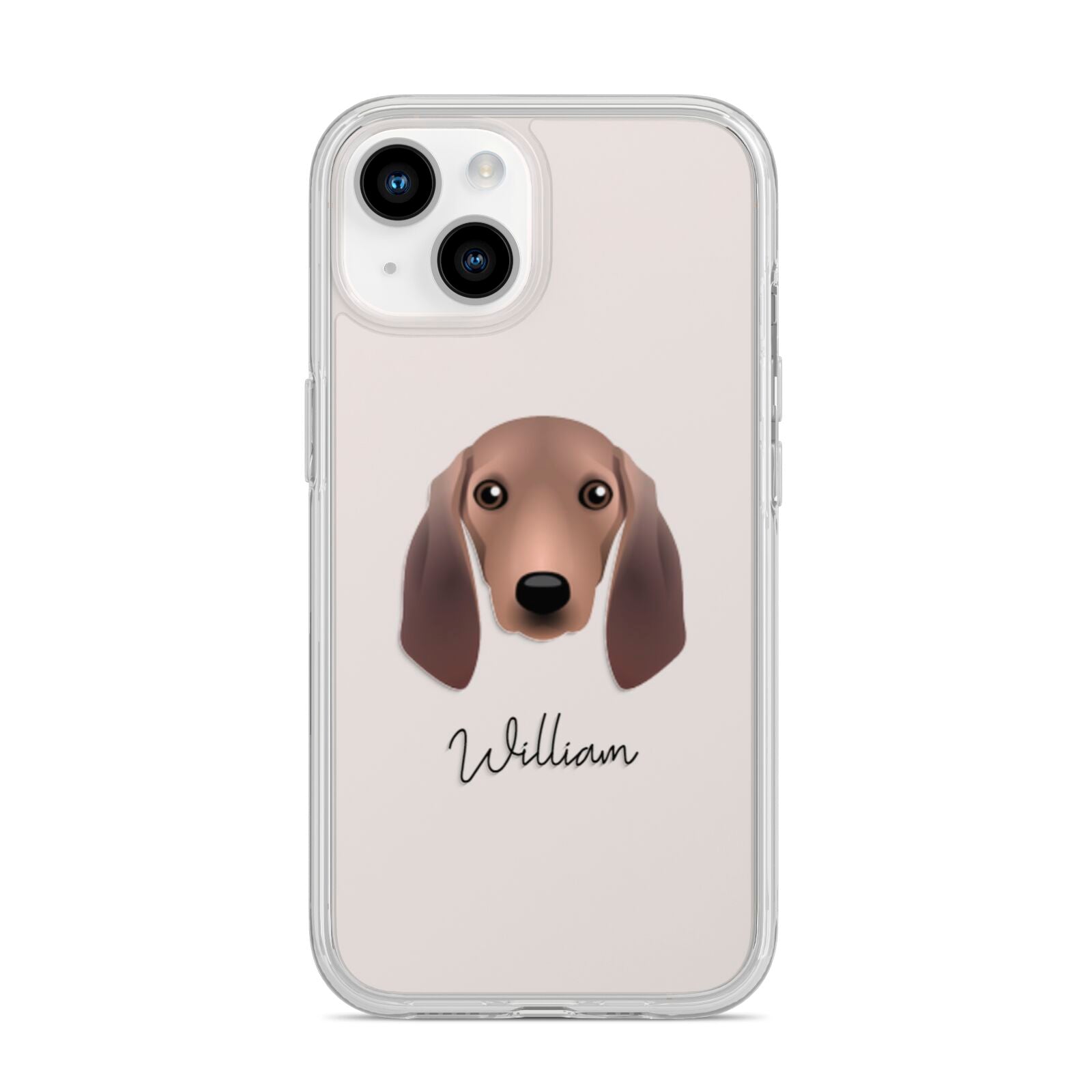 Segugio Italiano Personalised iPhone 14 Clear Tough Case Starlight