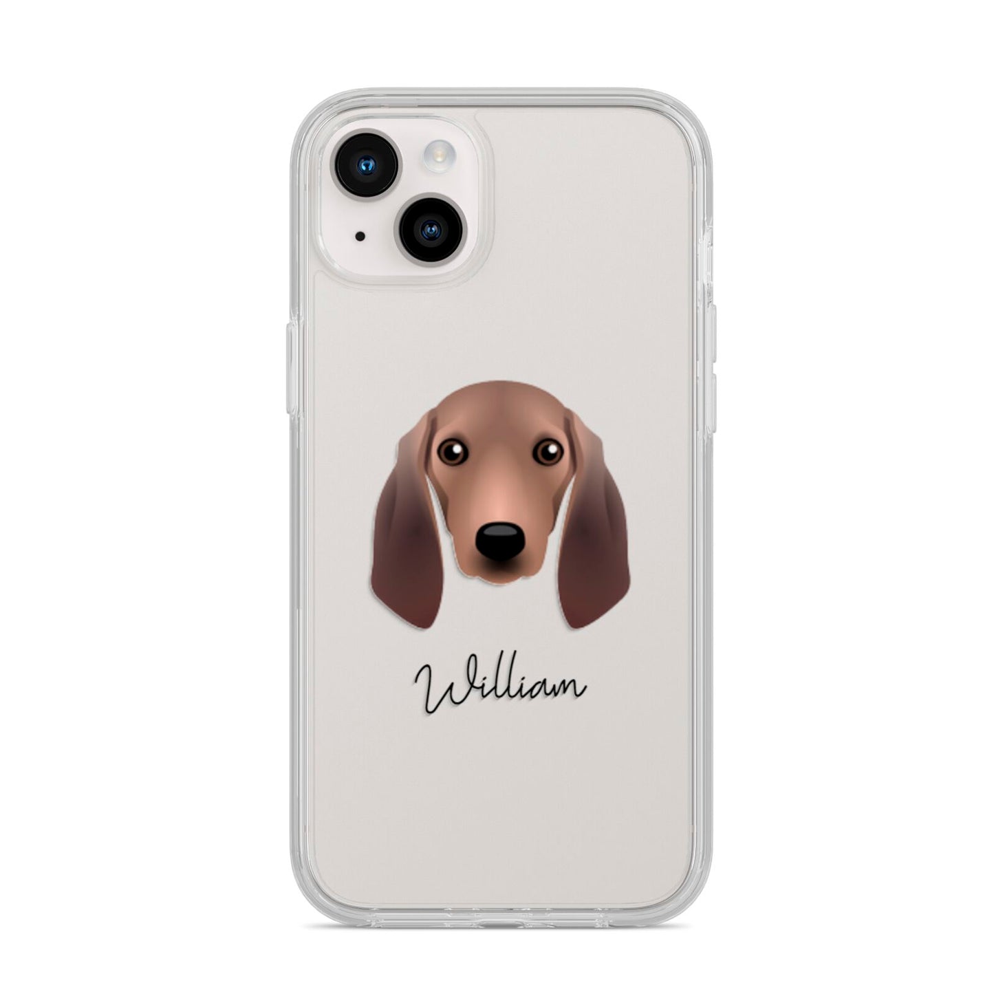 Segugio Italiano Personalised iPhone 14 Plus Clear Tough Case Starlight