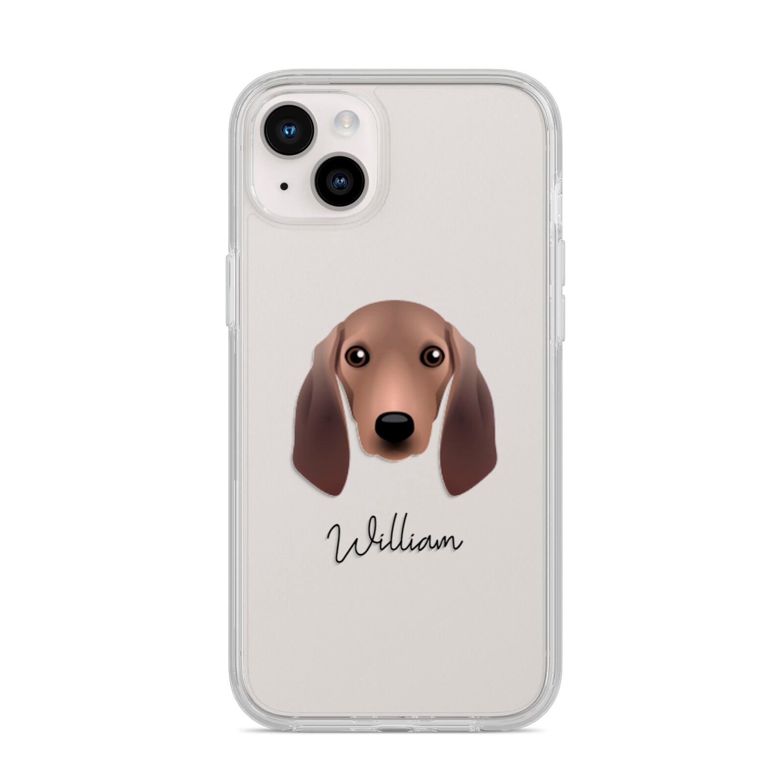 Segugio Italiano Personalised iPhone 14 Plus Clear Tough Case Starlight