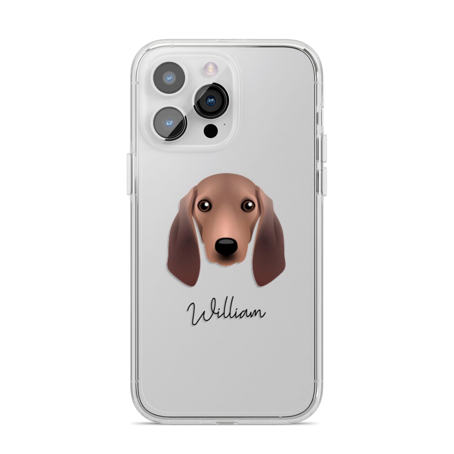 Segugio Italiano Personalised iPhone 14 Pro Max Clear Tough Case Silver