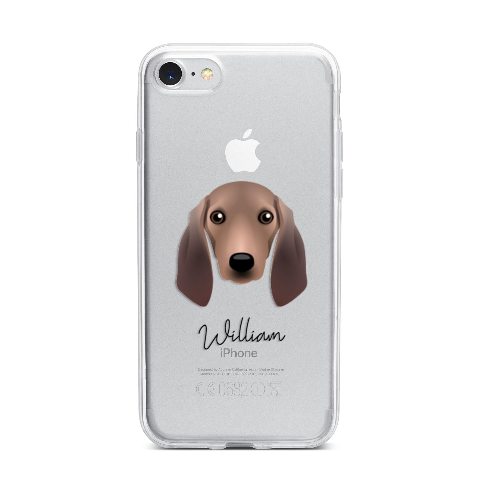 Segugio Italiano Personalised iPhone 7 Bumper Case on Silver iPhone