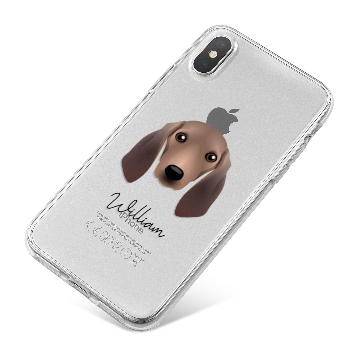 Segugio Italiano Personalised iPhone X Bumper Case on Silver iPhone