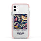 Seoul Flower Market Apple iPhone 11 in White with Pink Impact Case