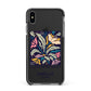Seoul Flower Market Apple iPhone Xs Max Impact Case Black Edge on Black Phone
