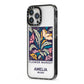 Seoul Flower Market iPhone 13 Pro Max Black Impact Case Side Angle on Silver phone