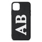 Serif Initials Black Pebble Leather iPhone 11 Pro Max Case