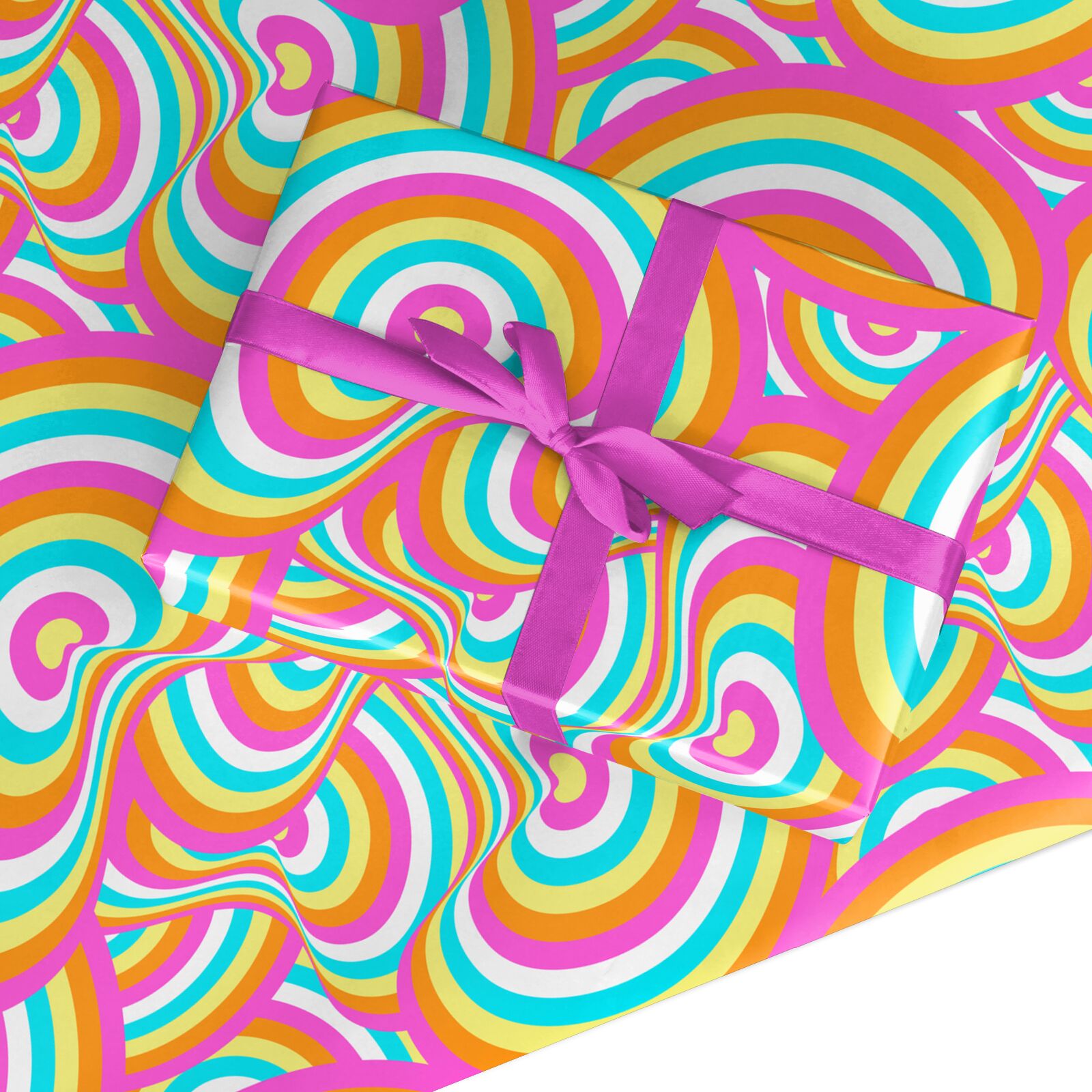 Seventies Abstract Custom Wrapping Paper