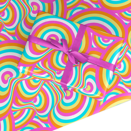 Seventies Abstract Custom Wrapping Paper