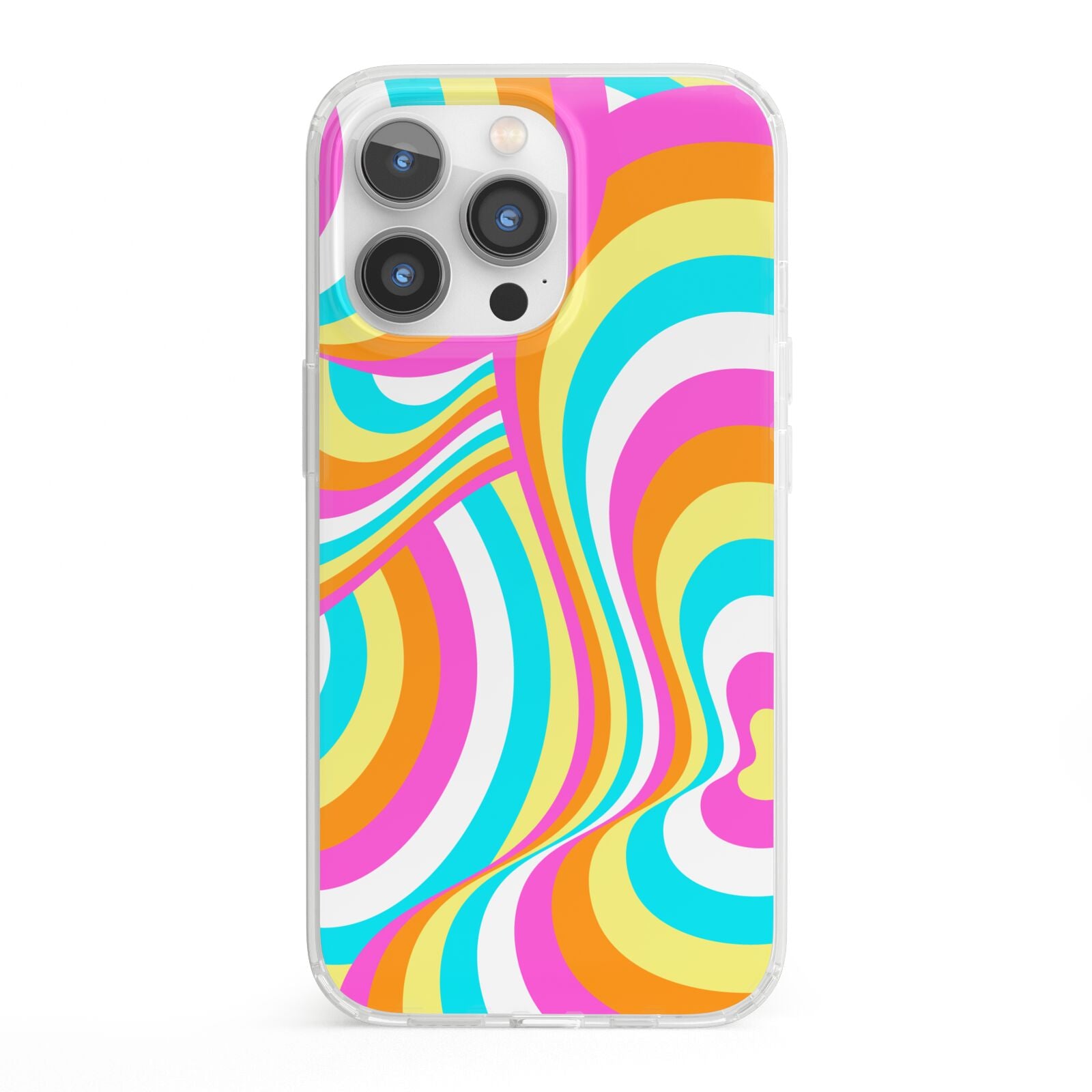 Seventies Abstract iPhone 13 Pro Clear Bumper Case