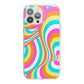 Seventies Abstract iPhone 13 Pro Max TPU Impact Case with White Edges