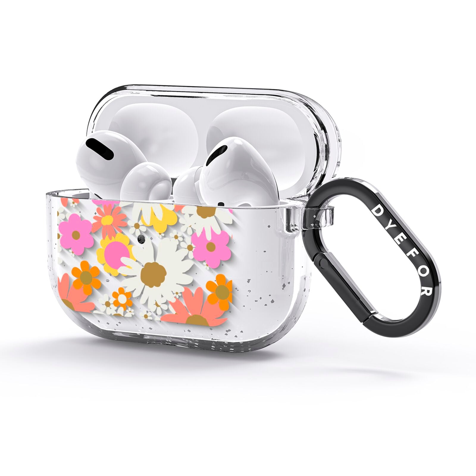 Seventies Floral AirPods Glitter Case 3rd Gen Side Image