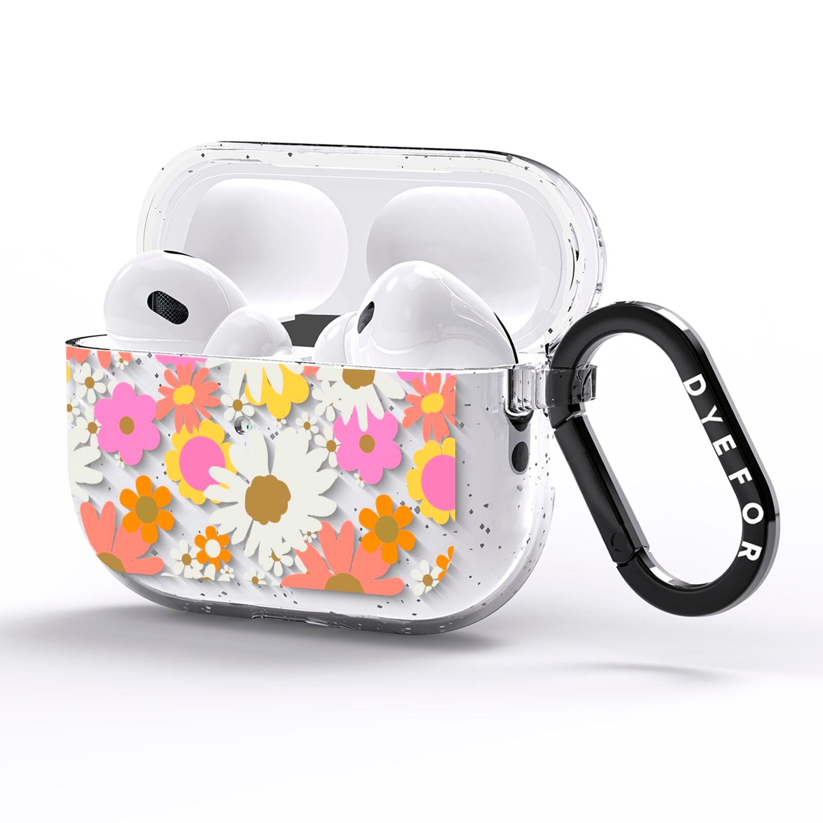 Seventies Floral AirPods Pro Glitter Case Side Image