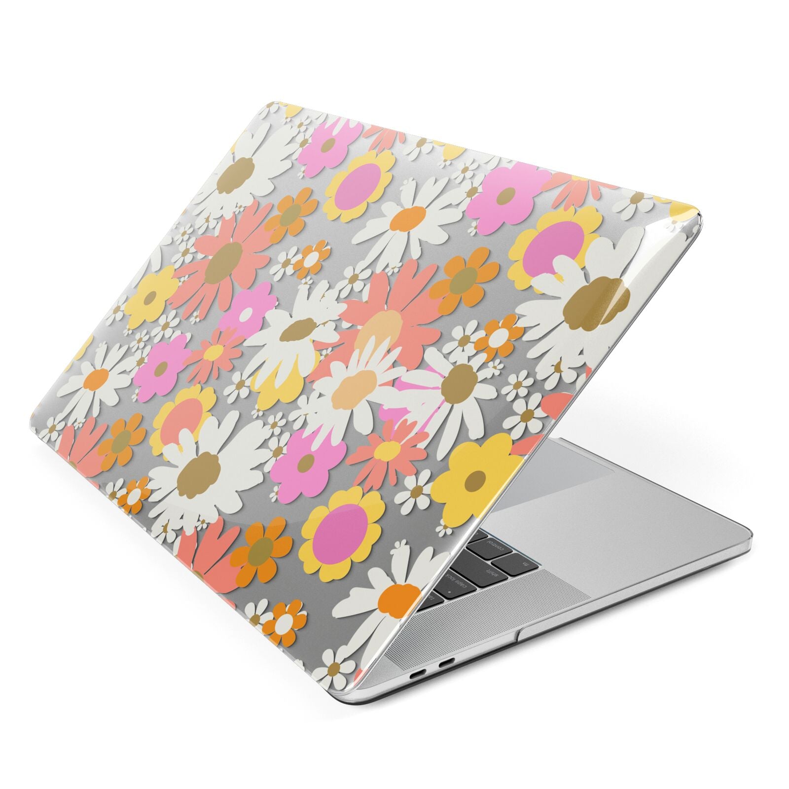 Seventies Floral Apple MacBook Case Side View