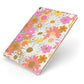 Seventies Floral Apple iPad Case on Gold iPad Side View