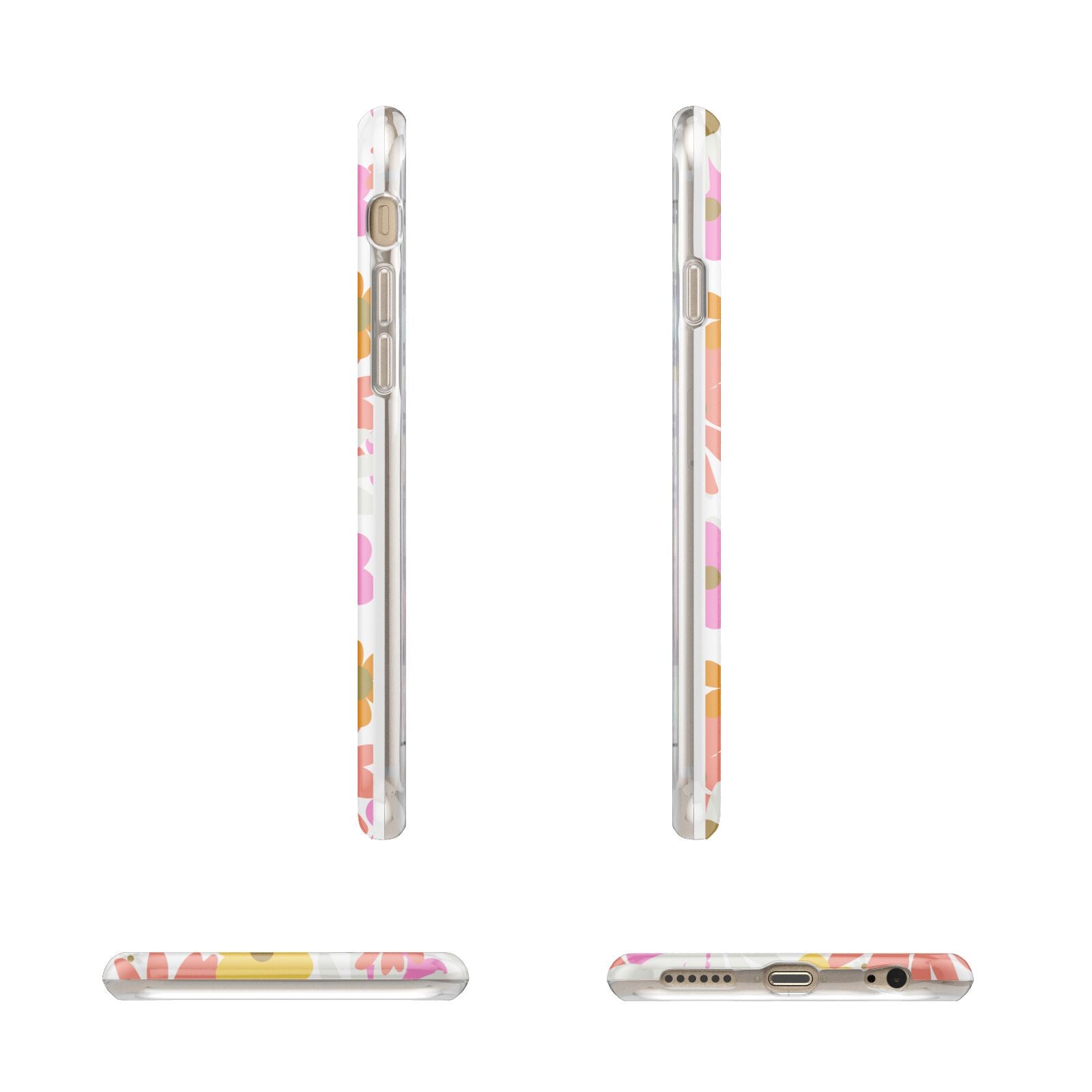 Seventies Floral Apple iPhone 6 3D Wrap Tough Case Alternative Image Angles