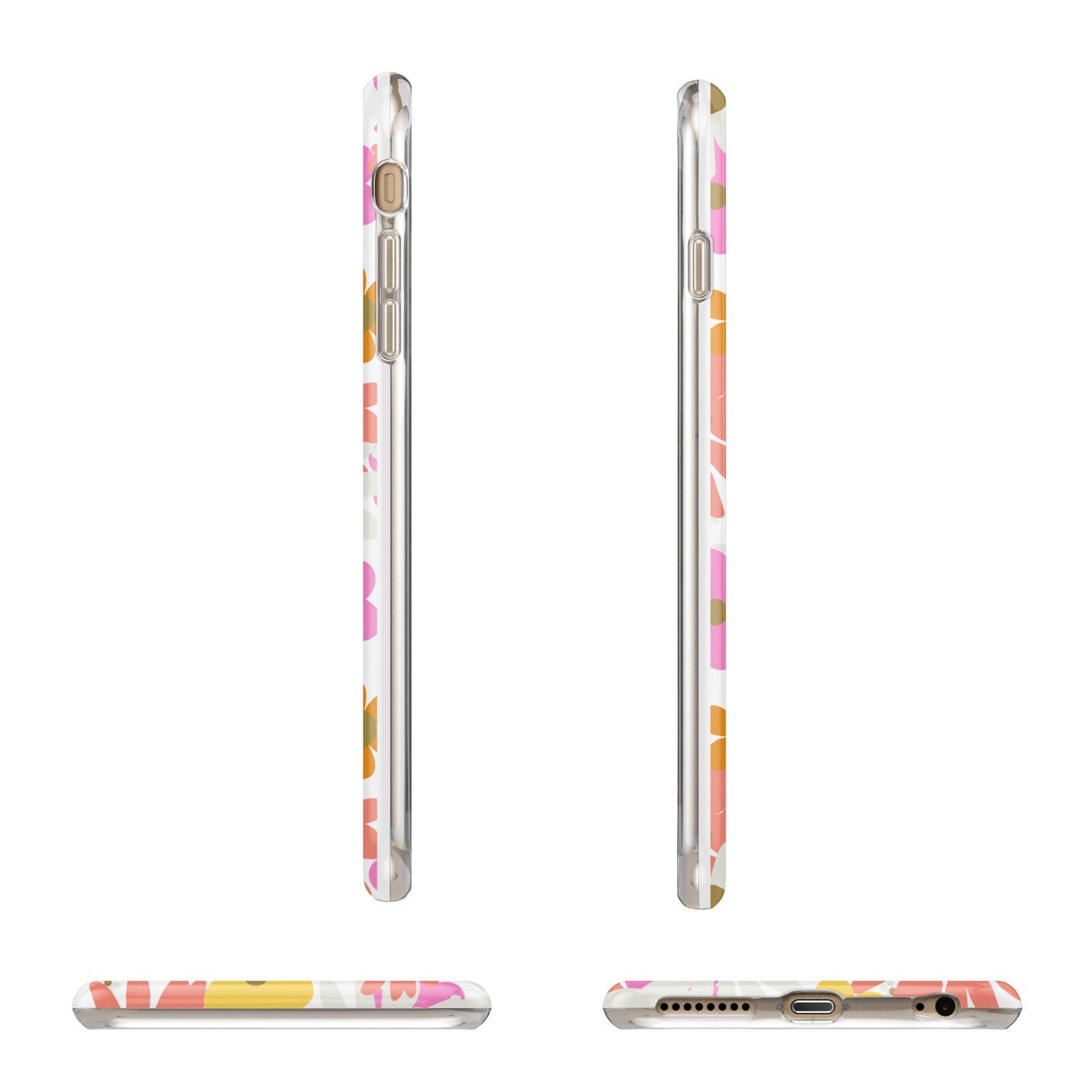 Seventies Floral Apple iPhone 6 Plus 3D Wrap Tough Case Alternative Image Angles