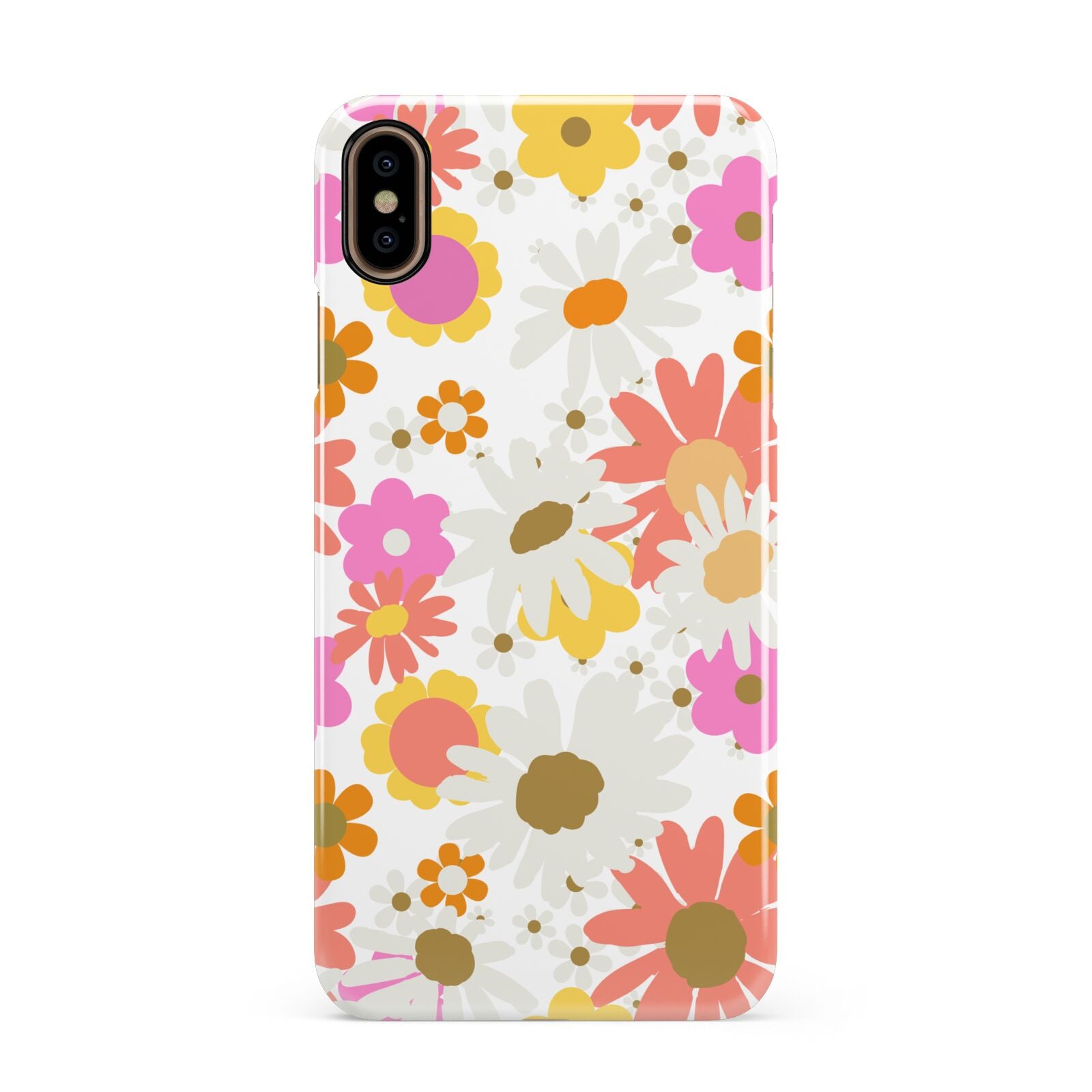 Seventies Floral Apple iPhone Xs Max 3D Snap Case