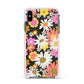 Seventies Floral Apple iPhone Xs Max Impact Case White Edge on Black Phone