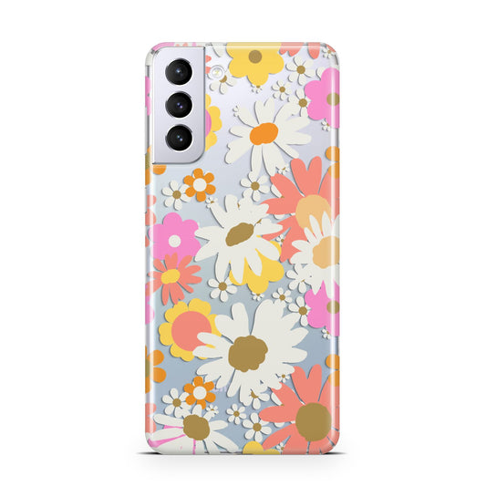 Seventies Floral Samsung S21 Plus Phone Case