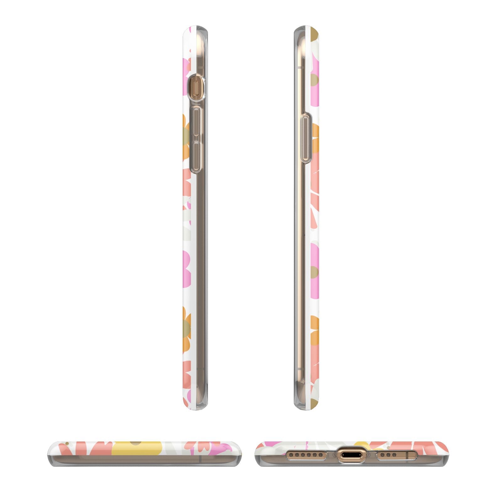 Seventies Floral iPhone 11 3D Tough Case Angle Images