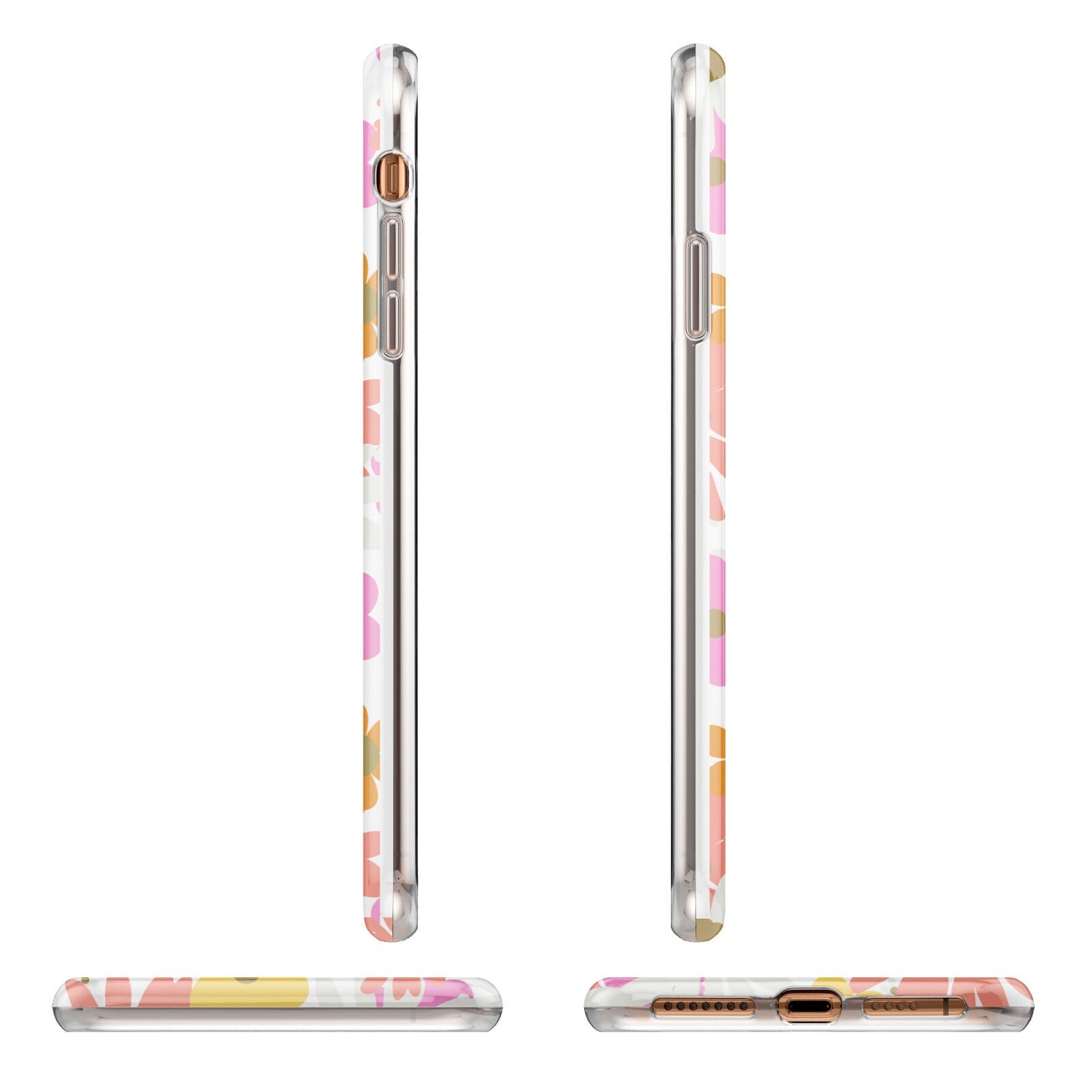 Seventies Floral iPhone 11 Pro Max 3D Tough Case Angle Images