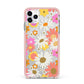 Seventies Floral iPhone 11 Pro Max Impact Pink Edge Case