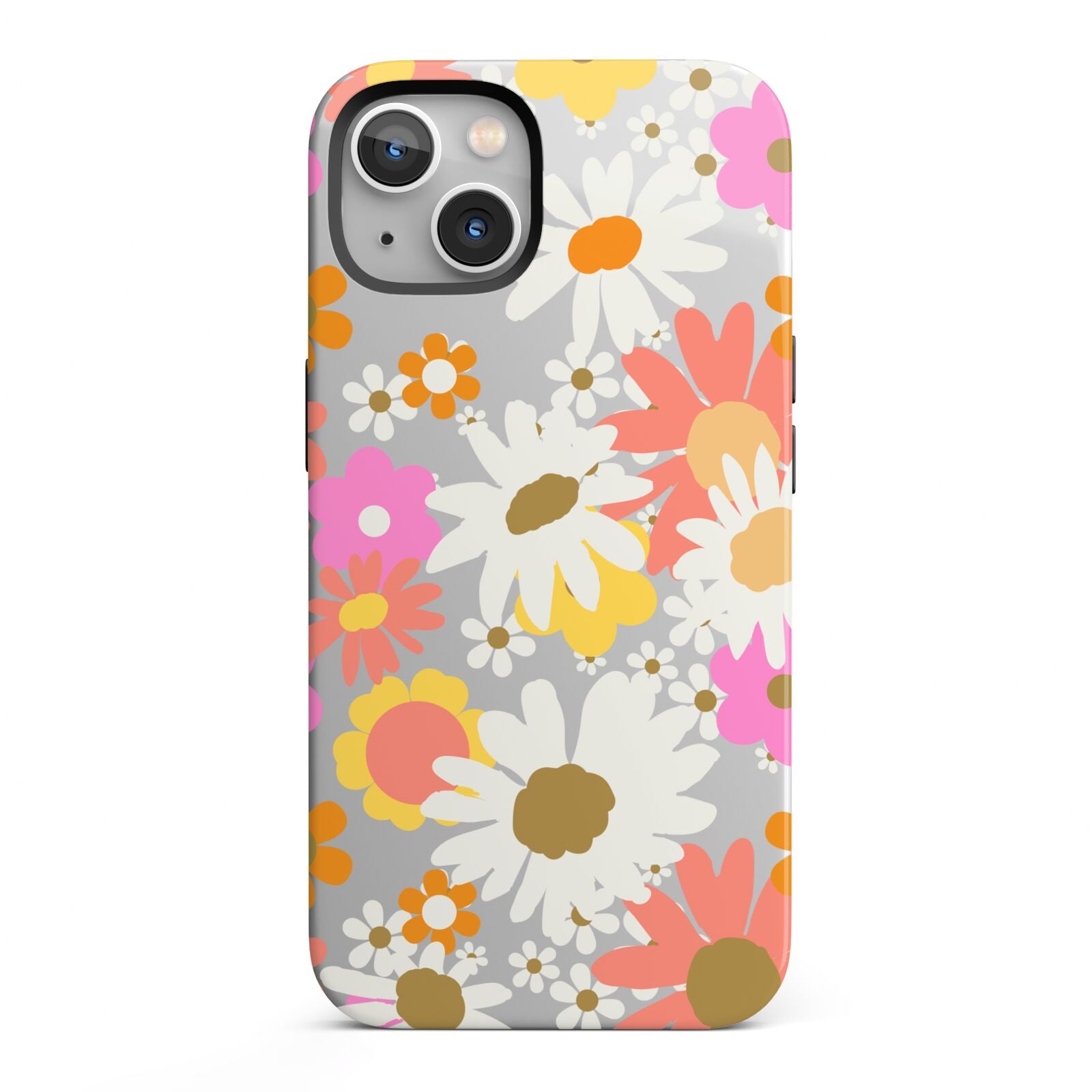 Seventies Floral iPhone 13 Full Wrap 3D Tough Case