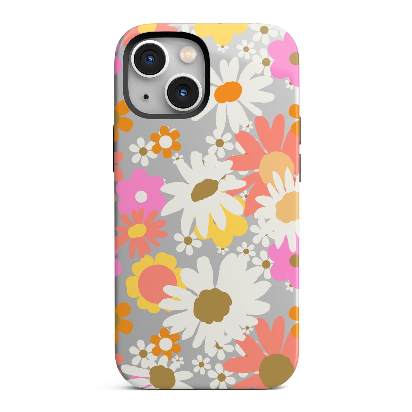Seventies Floral iPhone 13 Mini Full Wrap 3D Tough Case