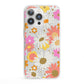 Seventies Floral iPhone 13 Pro Clear Bumper Case