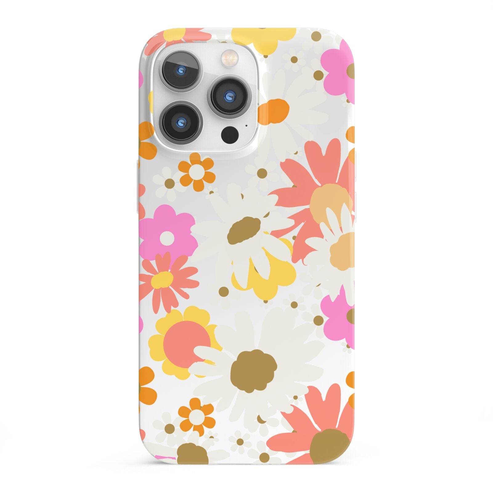 Seventies Floral iPhone 13 Pro Full Wrap 3D Snap Case
