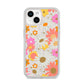 Seventies Floral iPhone 14 Clear Tough Case Starlight