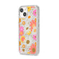 Seventies Floral iPhone 14 Glitter Tough Case Starlight Angled Image