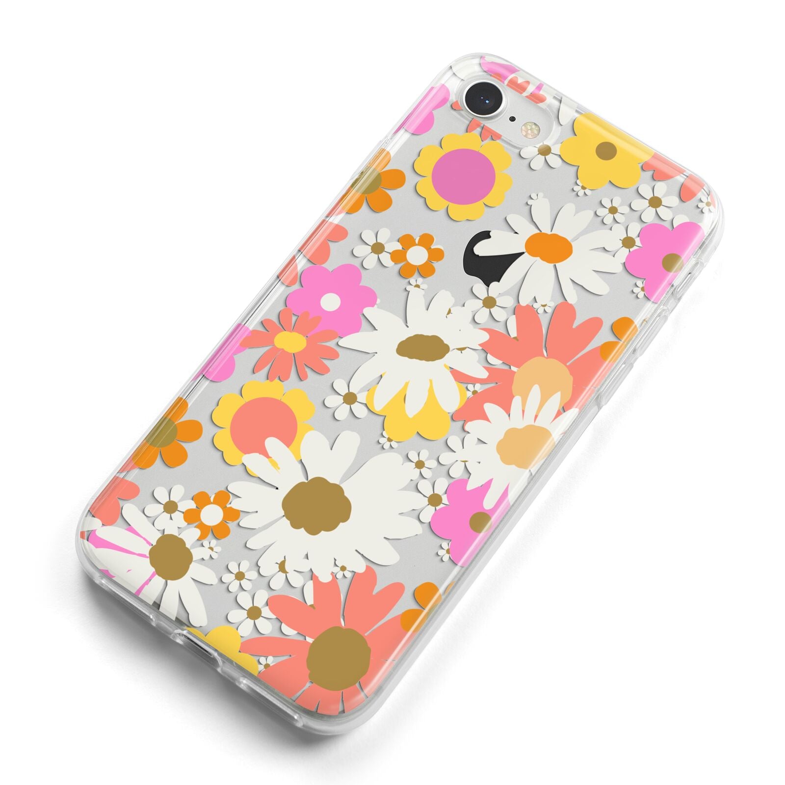 Seventies Floral iPhone 8 Bumper Case on Silver iPhone Alternative Image