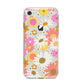 Seventies Floral iPhone 8 Bumper Case on Silver iPhone