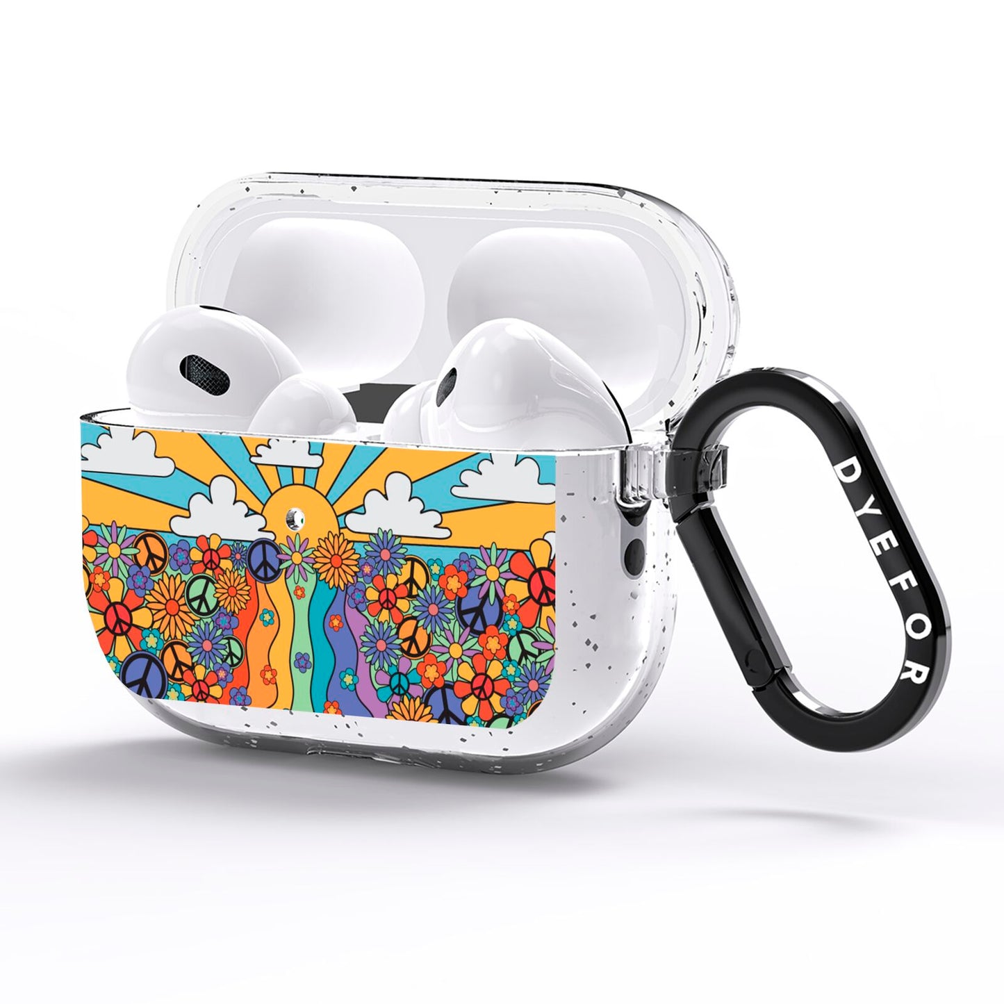 Seventies Groovy Retro AirPods Pro Glitter Case Side Image