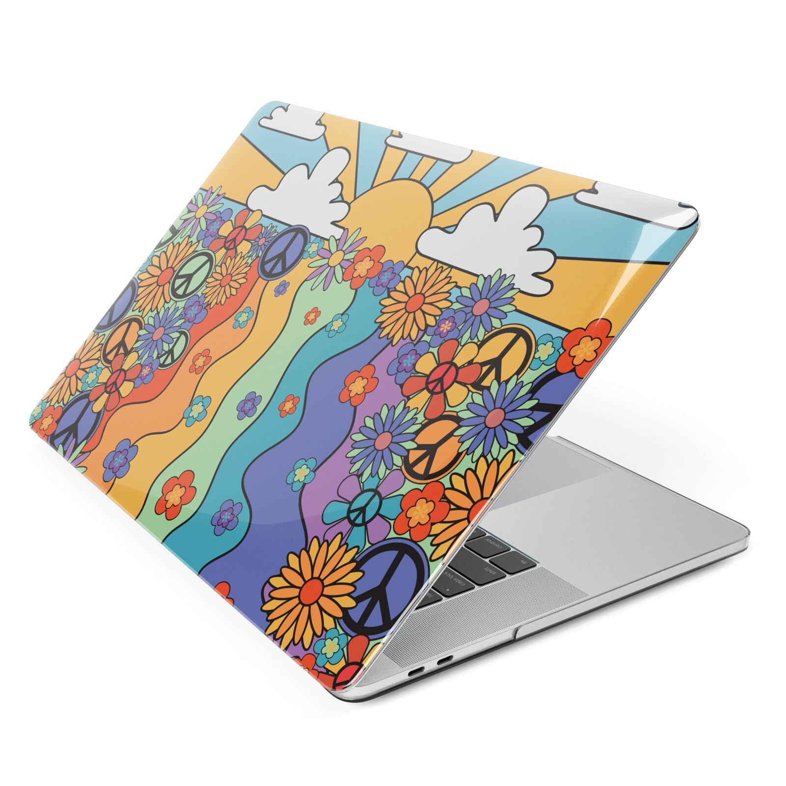 Seventies Groovy Retro Apple MacBook Case Side View