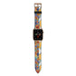Seventies Groovy Retro Apple Watch Strap with Gold Hardware