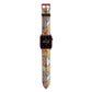 Seventies Groovy Retro Apple Watch Strap with Red Hardware
