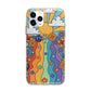Seventies Groovy Retro Apple iPhone 11 Pro Max in Silver with Bumper Case