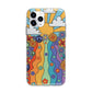 Seventies Groovy Retro Apple iPhone 11 Pro in Silver with Bumper Case