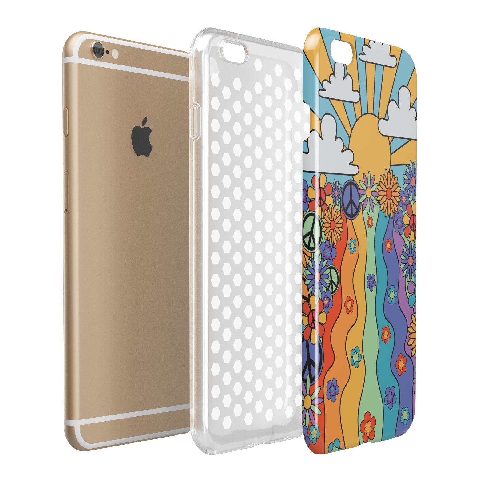 Seventies Groovy Retro Apple iPhone 6 Plus 3D Tough Case Expand Detail Image