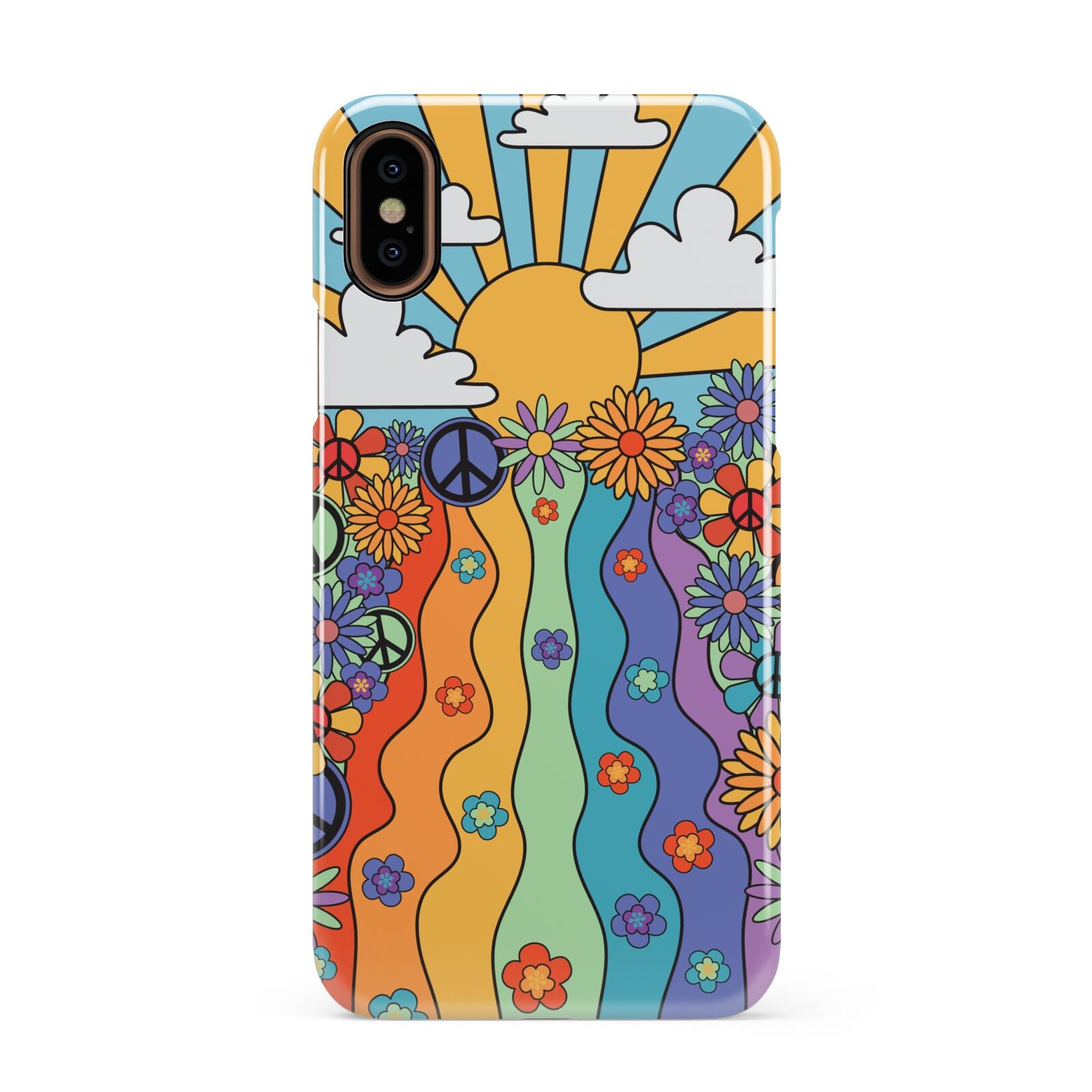 Seventies Groovy Retro Apple iPhone XS 3D Snap Case