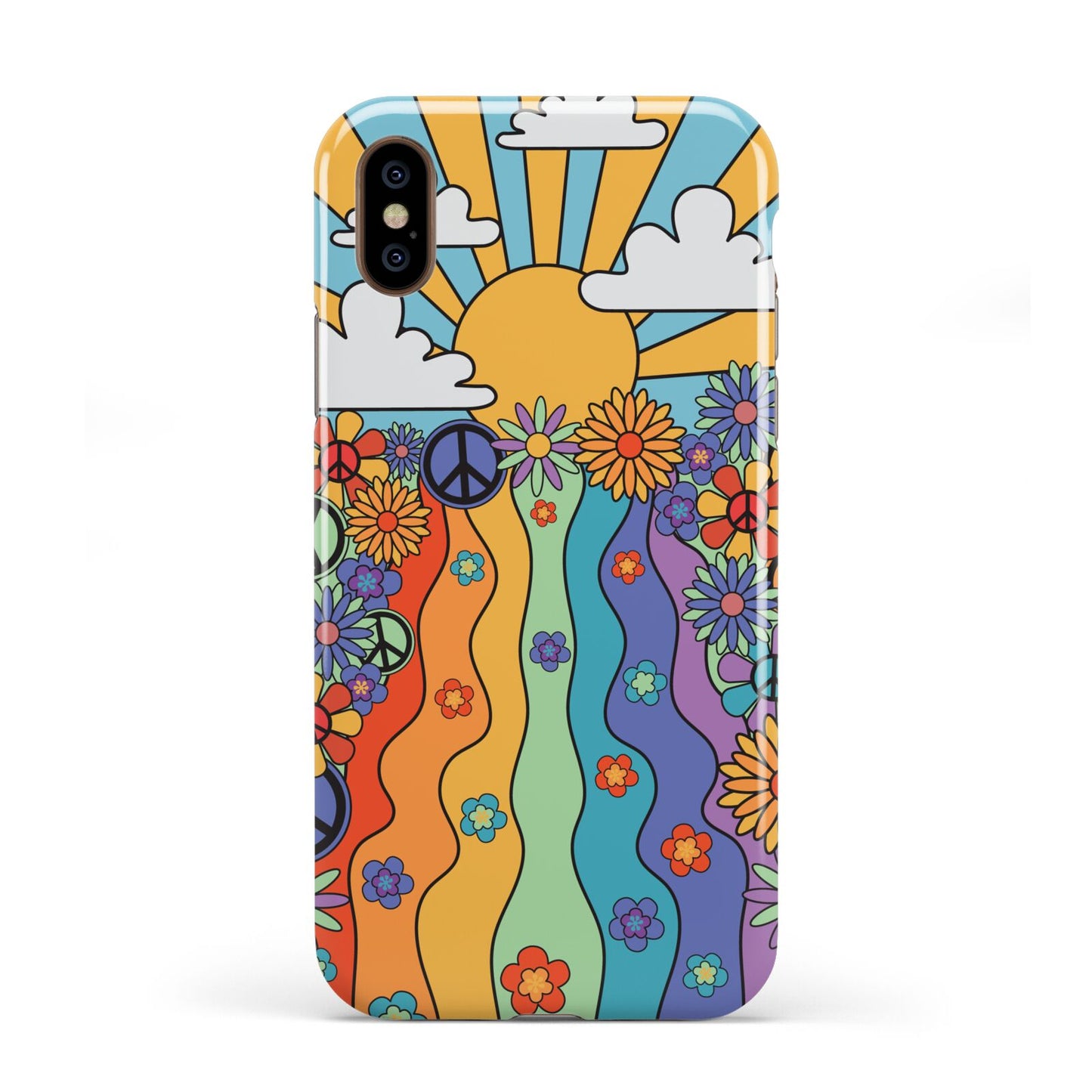 Seventies Groovy Retro Apple iPhone XS 3D Tough