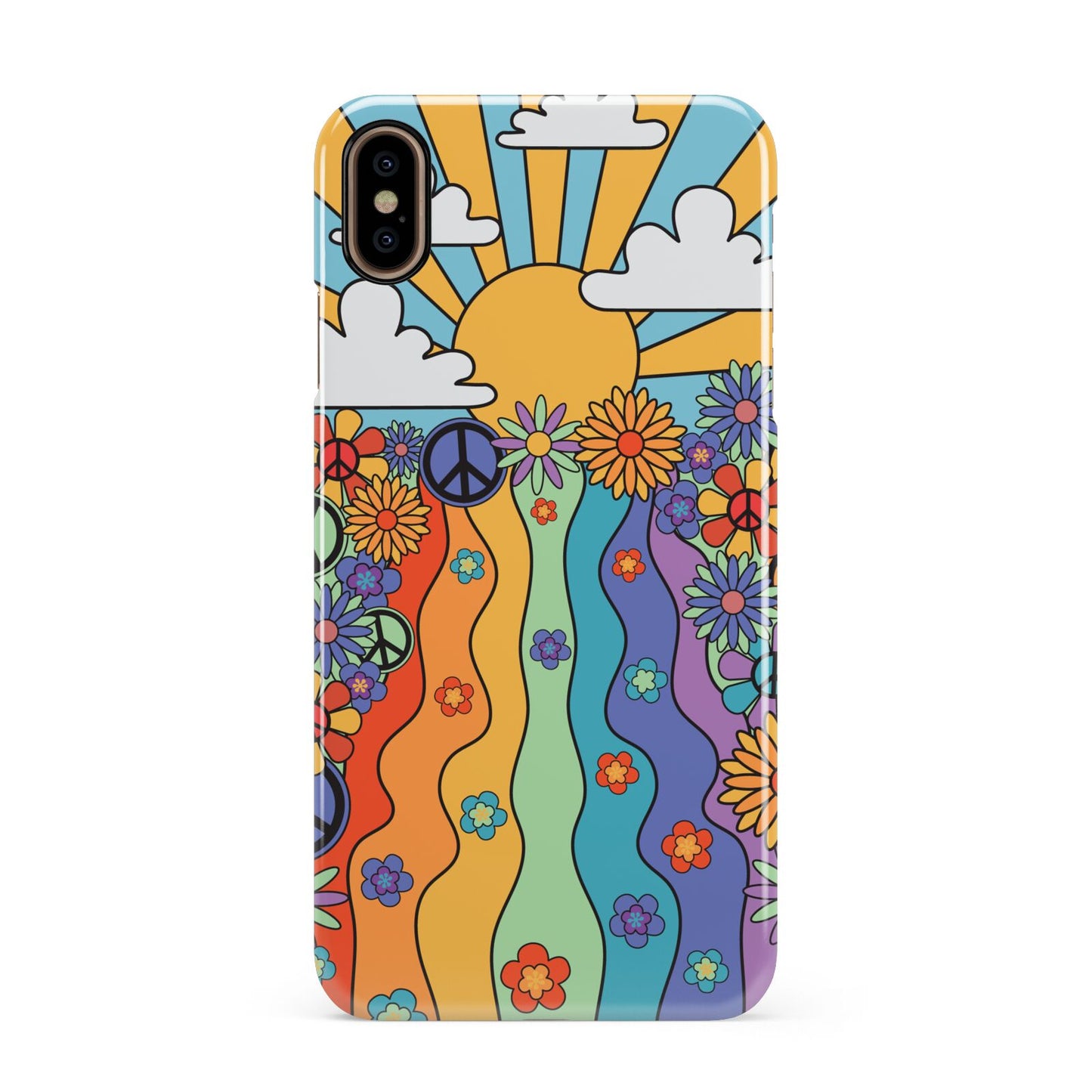 Seventies Groovy Retro Apple iPhone Xs Max 3D Snap Case