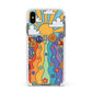 Seventies Groovy Retro Apple iPhone Xs Max Impact Case White Edge on Black Phone