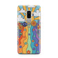 Seventies Groovy Retro Samsung Galaxy S9 Plus Case on Silver phone